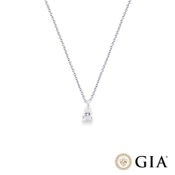 Collana con diamante taglio goccia 0.30ct GIA in oro bianco 18k