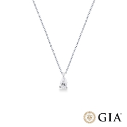 Collana con diamante taglio goccia 0.50ct  GIA in oro bianco 18k