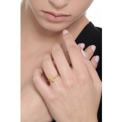 White gold 18k ring with citrine topaz heart cut  2