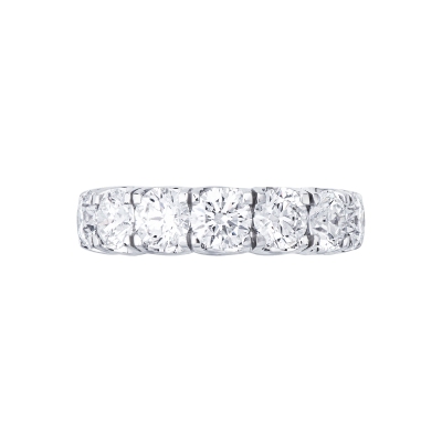 Anello eternity in oro bianco 750 con diamanti certificati IGI F VS