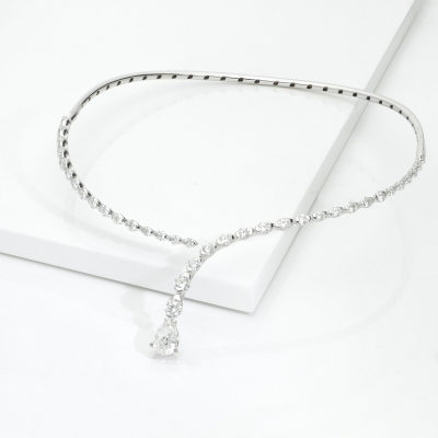 GIROCOLLO CHOKER CON GOCCIA CT1.00 F/VS CERTIFICATA E BRILL G/VS