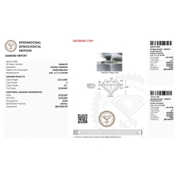 Diamante Certificato IGI   CT 0,40  D VS 1 2