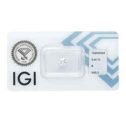 Diamante Certificato IGI   CT 0,40  E VVS 2