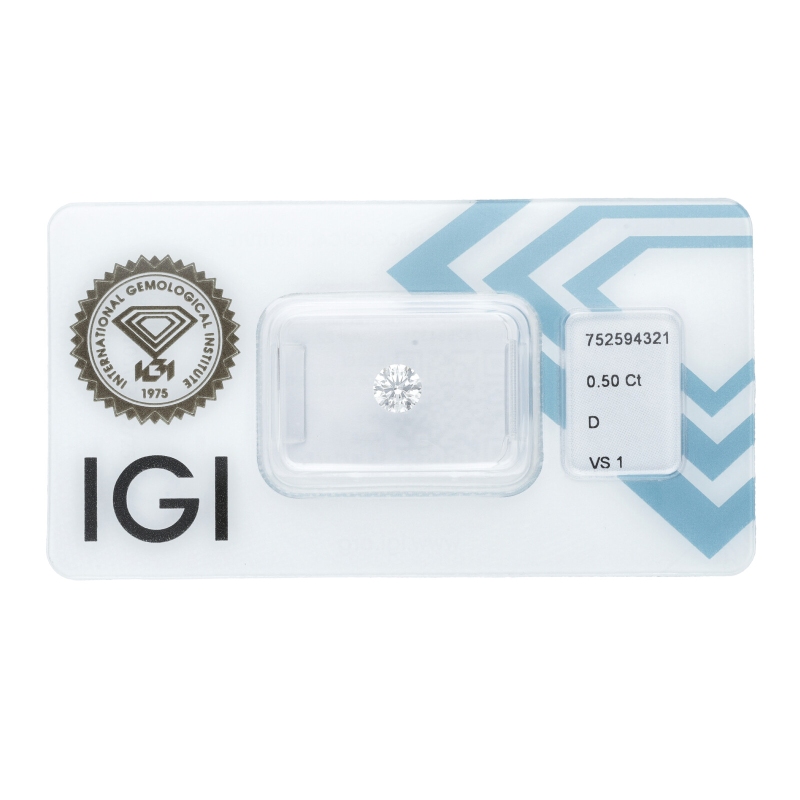 Diamante Certificato IGI  CT 0,50  D  VS 1