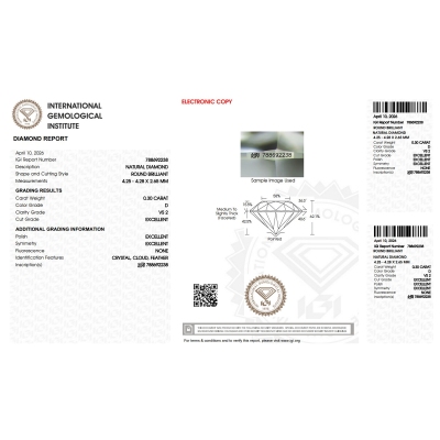 DIA 0.30CT D VS2 IGI$788692238