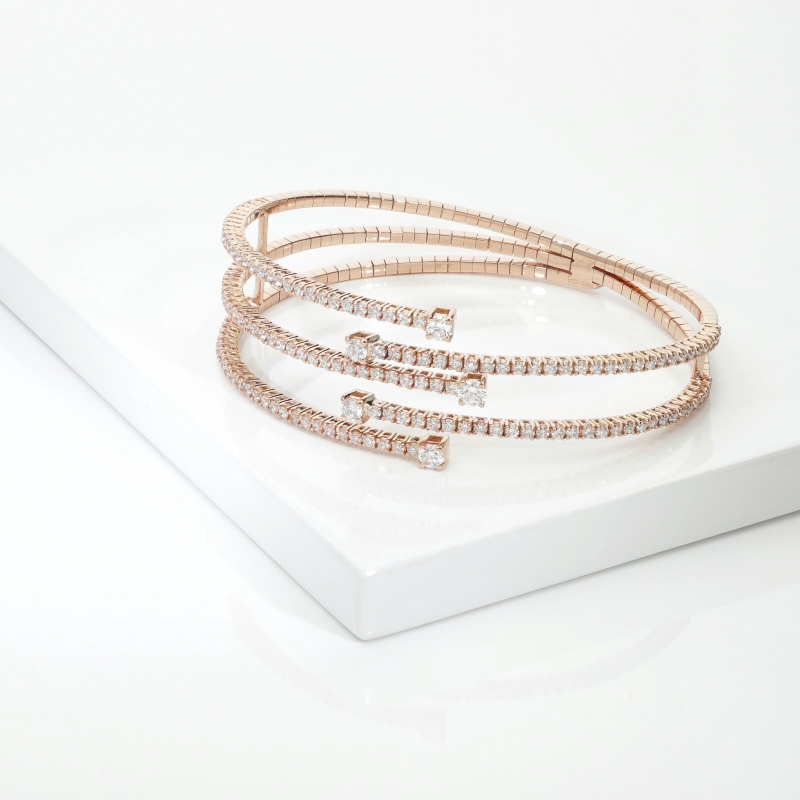 BRACCIALE SEMIRIGIDO CON BRILLANTI