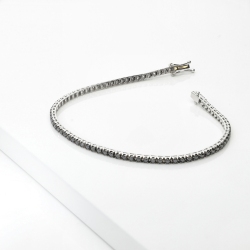 TENNIS GRIFF PIRAMIDE LEGGERO BRILL NERI  LARGH. 2.20MM CIRCA. VED.MISURE