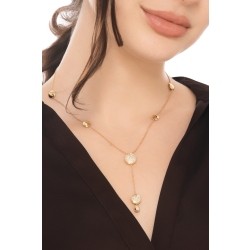 Girocollo a Y in oro giallo 18k con pavè di diamanti 2