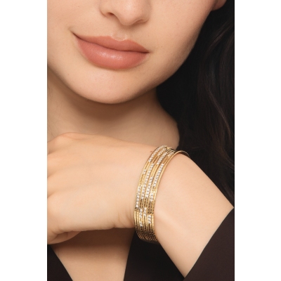 BRACCIALE SEMIRIGIDO MULTIFILO CON BRILLANTI