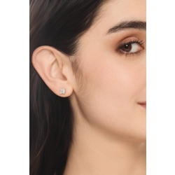 Orecchini punto luce in oro bianco 750 con diamanti, 1,40 ct 2