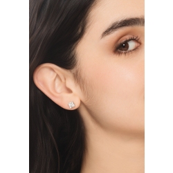 Orecchini punto luce in oro bianco 18k con diamanti, 1,80 ct 2