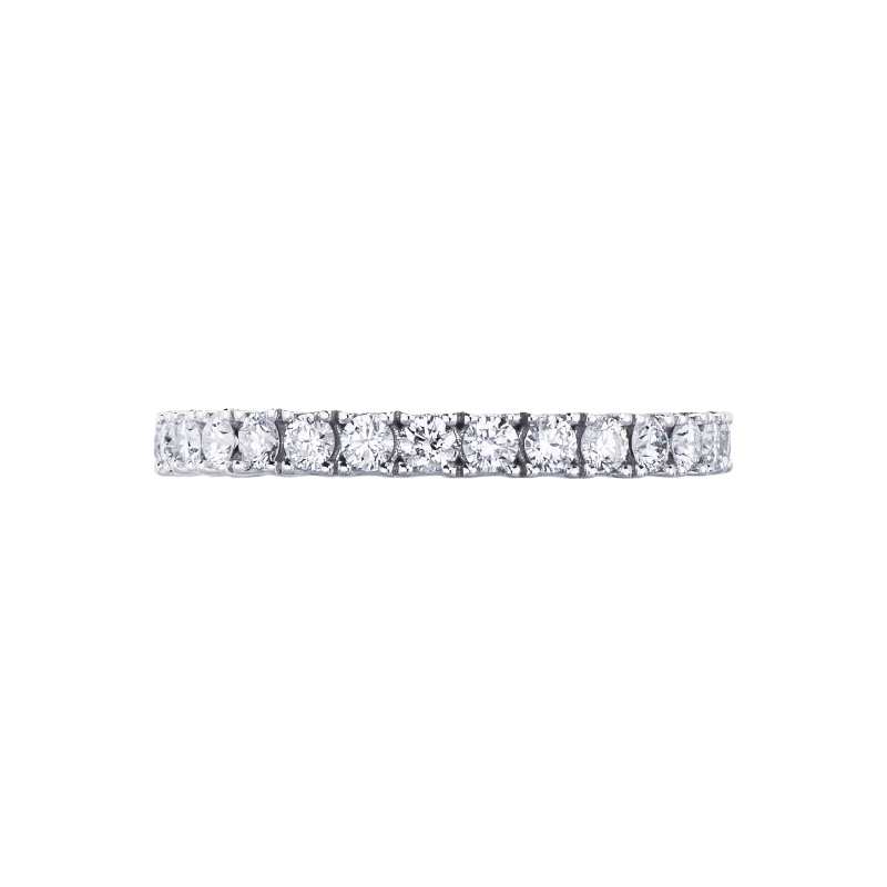 Anello eternity in oro bianco 750 con diamanti