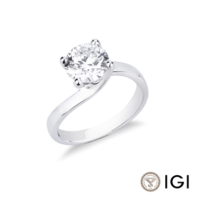 DIA 2.06CT E VS1 IGI$571385991 MONTATO SOLITARIO VALENTINO SO02, pezzo unico