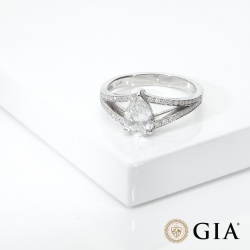 SOLITARIO GOCCIA CT. 1.00 F/VS CERT.GIA. BR.GAMBO G/VS.  V.dati matricole