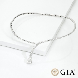 GIROCOLLO CHOKER CON GOCCIA CT1.00 F/VS CERTIFICATA E BRILL G/VS