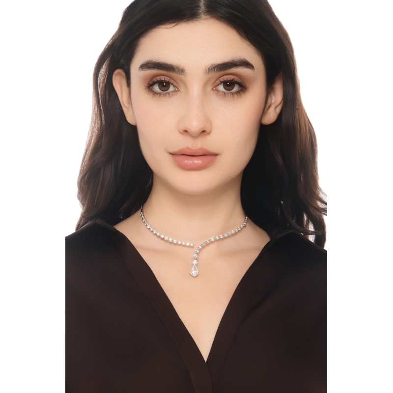 GIROCOLLO CHOKER CON GOCCIA CT3.00 F/VS E BRILL G/VS, PREZZO SU RICHIESTA