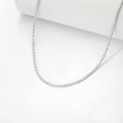 Collana tennis in oro bianco 18k con diamanti naturali