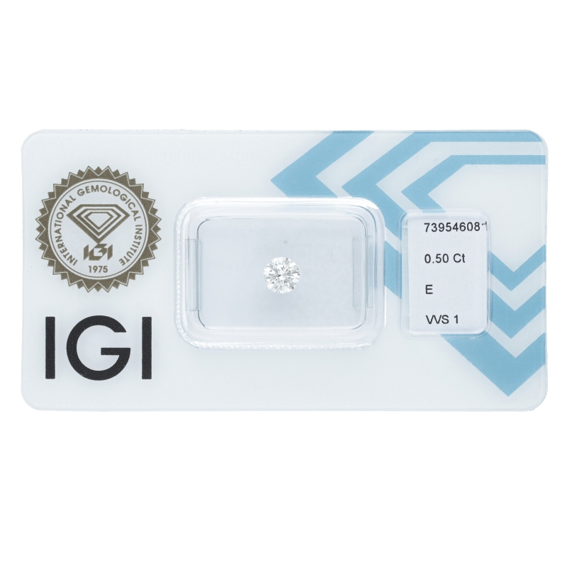 Diamante Certificato IGI   CT 0,50   E  VVS 1
