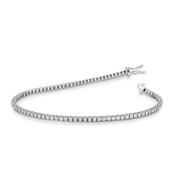 TENNIS GRIFF PIRAMIDE LEGGERO CON BRILL.BIANCHI 0,01CT LARGH.1.90MM CIRCA.  VED.
