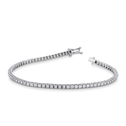 TENNIS GRIFF PIRAMIDE LEGGERO CON BRILL 0.02CT.LARGH. 2.20MM CIRCA.  VED.MISURE