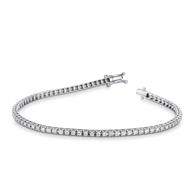 TENNIS GRIFF PIRAMIDE LEGGERO CON BRILL 0.02CT.LARGH. 2.20MM CIRCA.  VED.MISURE