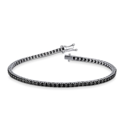 TENNIS GRIFF PIRAMIDE LEGGERO BRILL NERI  LARGH. 2.20MM CIRCA. VED.MISURE