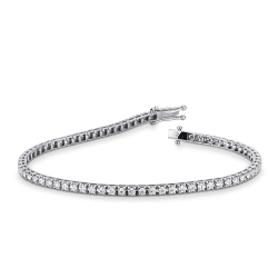 TENNIS GRIFF PIRAMIDE LEGGERO CON BRILL 0.03CT LARGH. 2.40MM CIRCA.  VED.MISURE