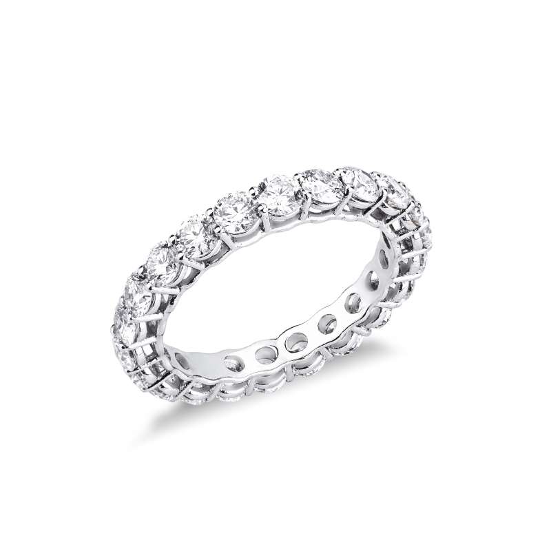 Eternity in oro bianco 750 con diamanti