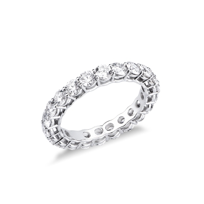 Eternity in oro bianco 750 con diamanti