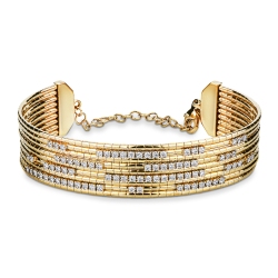 BRACCIALE SEMIRIGIDO MULTIFILO CON BRILLANTI