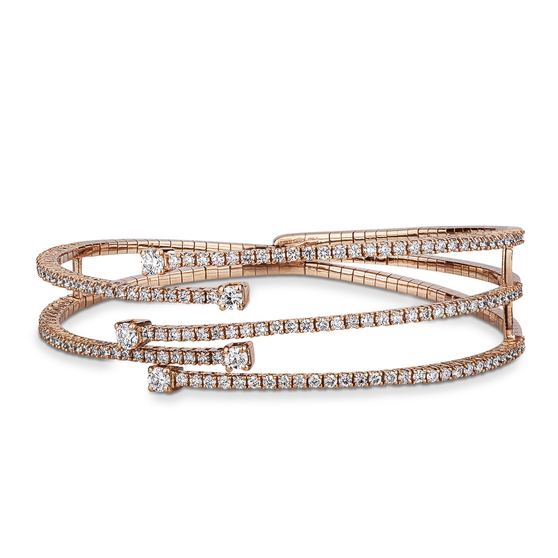 BRACCIALE SEMIRIGIDO CON BRILLANTI