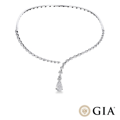 GIROCOLLO CHOKER CON GOCCIA CT3.00 F/VS E BRILL G/VS, PREZZO SU RICHIESTA