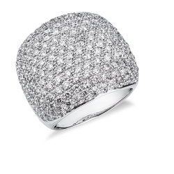 ANELLO FASCIA PAVE' CON BRILLANTI E FONDELLO TRAFORATO