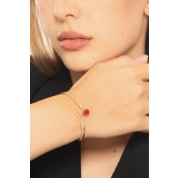 BRACCIALE RIGIDO CON BRILLANTI E RUBINO GOCCIA MM9X7 2