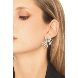 ORECCHINI CON BRILLANTI E SMERALDI GOCCIA MM7X5 2