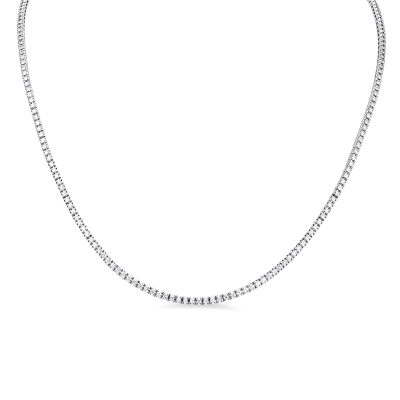 Collana tennis in oro bianco 18k con diamanti naturali