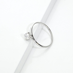 Anello da proposta Meraviglia in oro bianco 18k con diamante da 0,40 ct