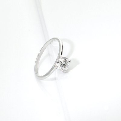 Anello fidanzamento Meraviglia oro bianco 18k diamante 0.90 ct