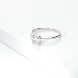 Anello di fidanzamento Meraviglia oro bianco 18k con diamante 0.70 ct