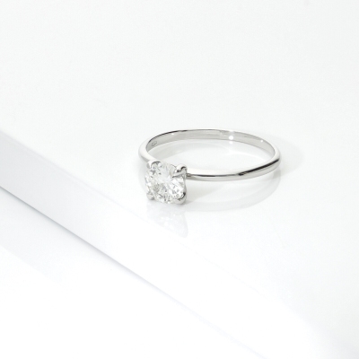 Anello di fidanzamento Meraviglia oro bianco 18k con diamante 0.70 ct