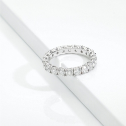 Fede eternity in oro bianco 18k con diamanti
