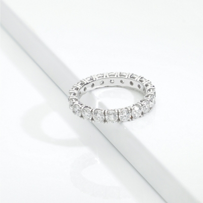 Fede eternity in oro bianco 18k con diamanti