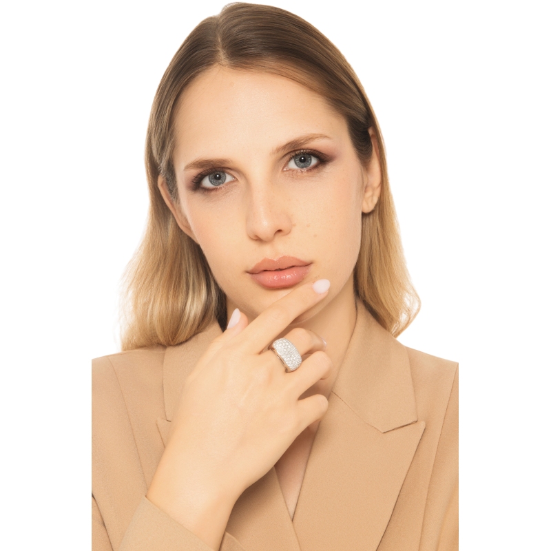 ANELLO FASCIA OVALE CON BRILL