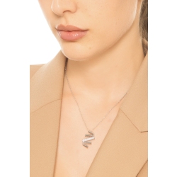 Collana oro bianco 18k con barrette oblique in diamanti 2