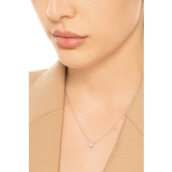 Collana punto luce oro bianco 18k con diamante da 0,50 ct 2