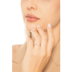Anello solitario Meraviglia 0,30 ct in oro bianco 18k  2