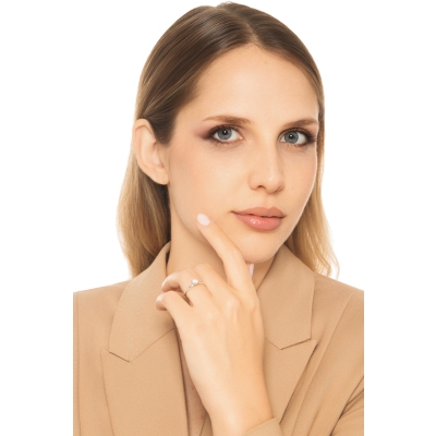 Anello solitario Meraviglia con diamante 0.50 ct oro bianco 18k