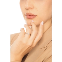 Anello solitario Meraviglia con diamante 0.50 ct oro bianco 18k 2