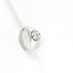 Anello solitario uomo diamante 1 ct in oro bianco 18k
