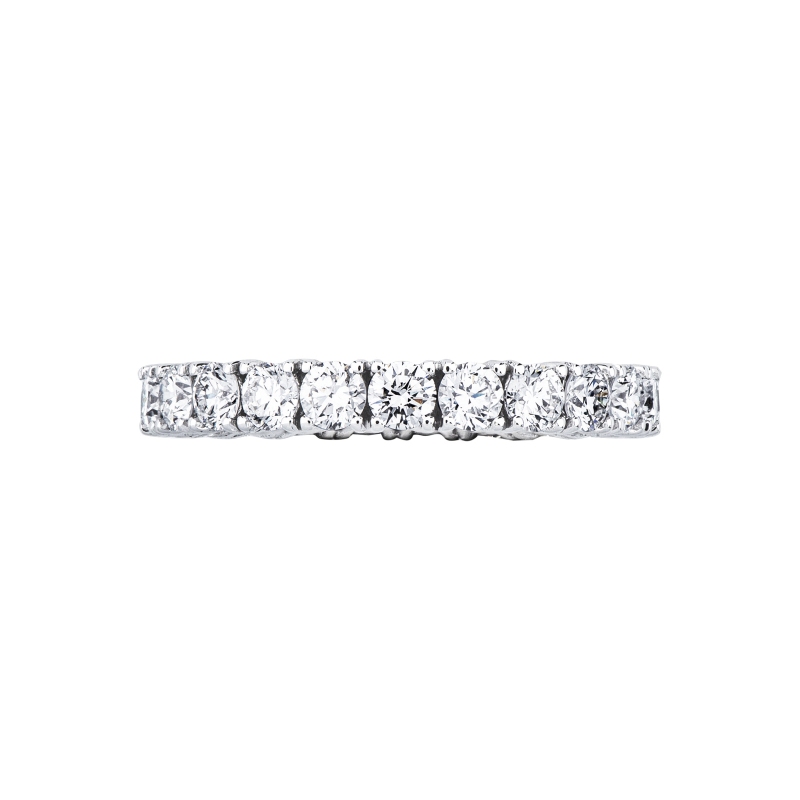 Fedina eternity con diamanti in oro bianco 18k